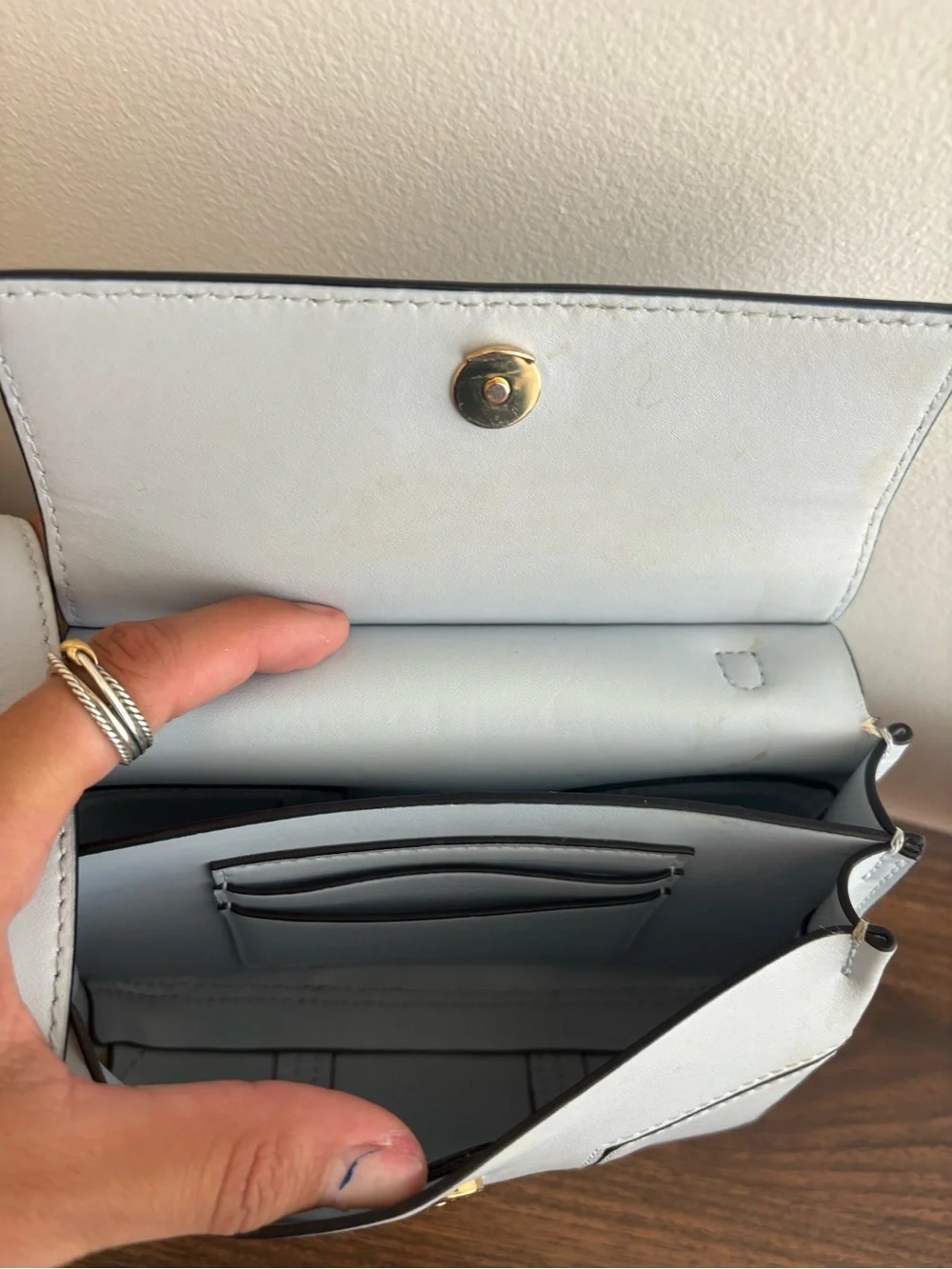 Tory Burch Light Blue Mini Top-Handle Crossbody Bag